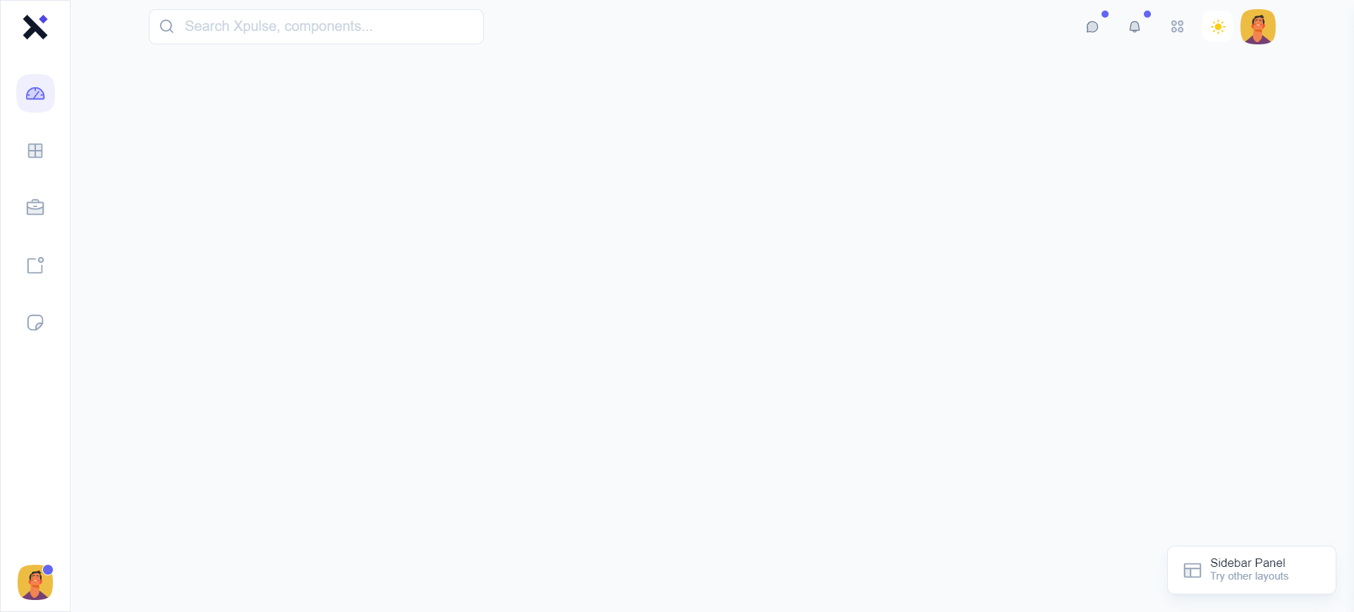 Sidebar panel layout